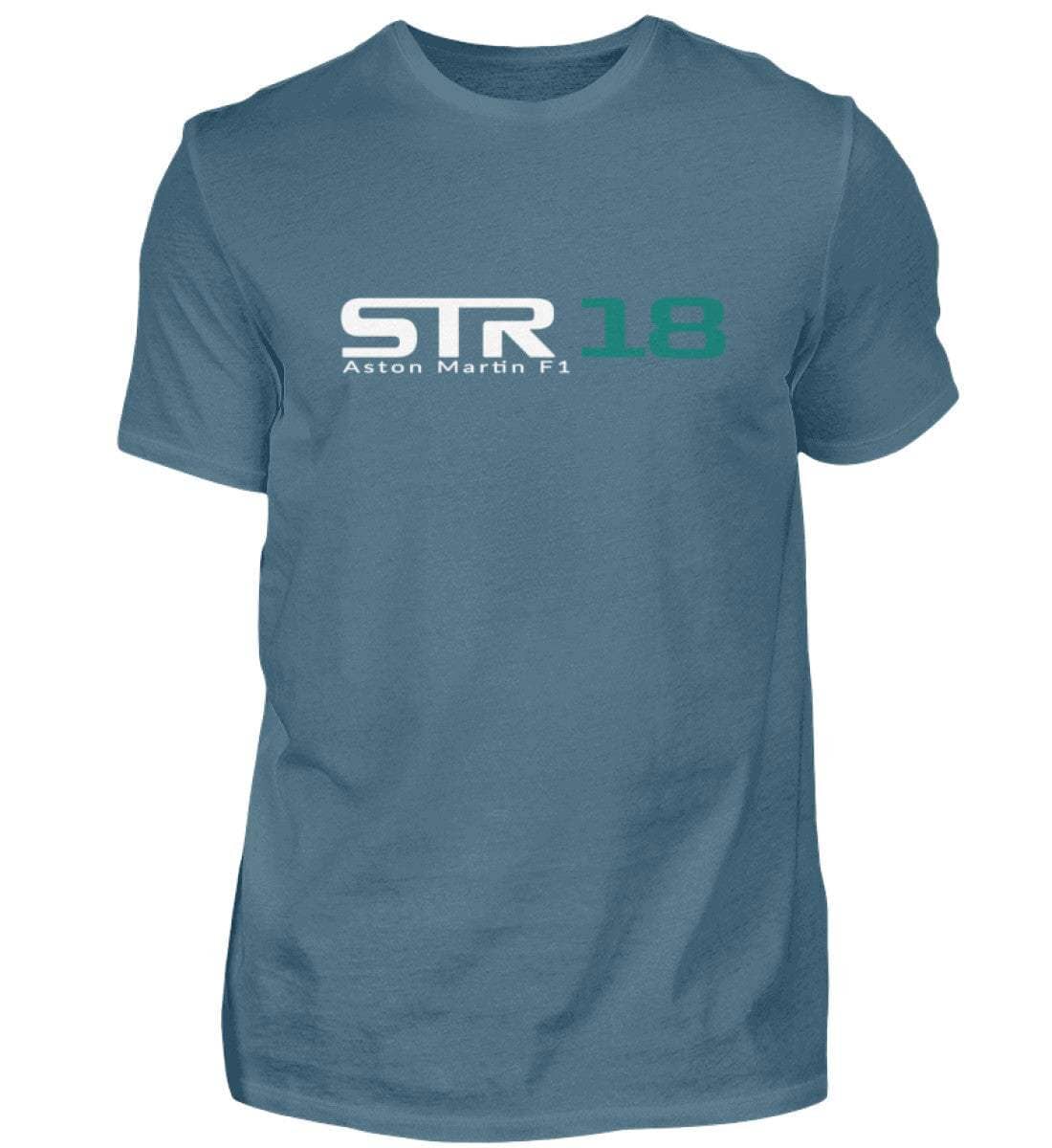 F1 Racing Lance Stroll 18 - Unisex Shirt T-Shirt Novawear Steinblau XS 