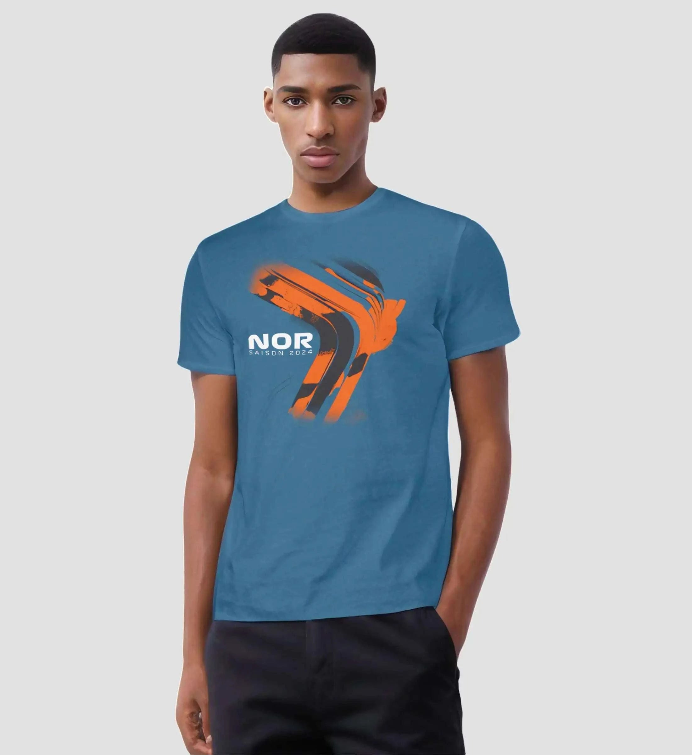 F1 Racing Lando Norris 2024 Limited Edition - Herren Shirt T-Shirt Novawear Steinblau XS 