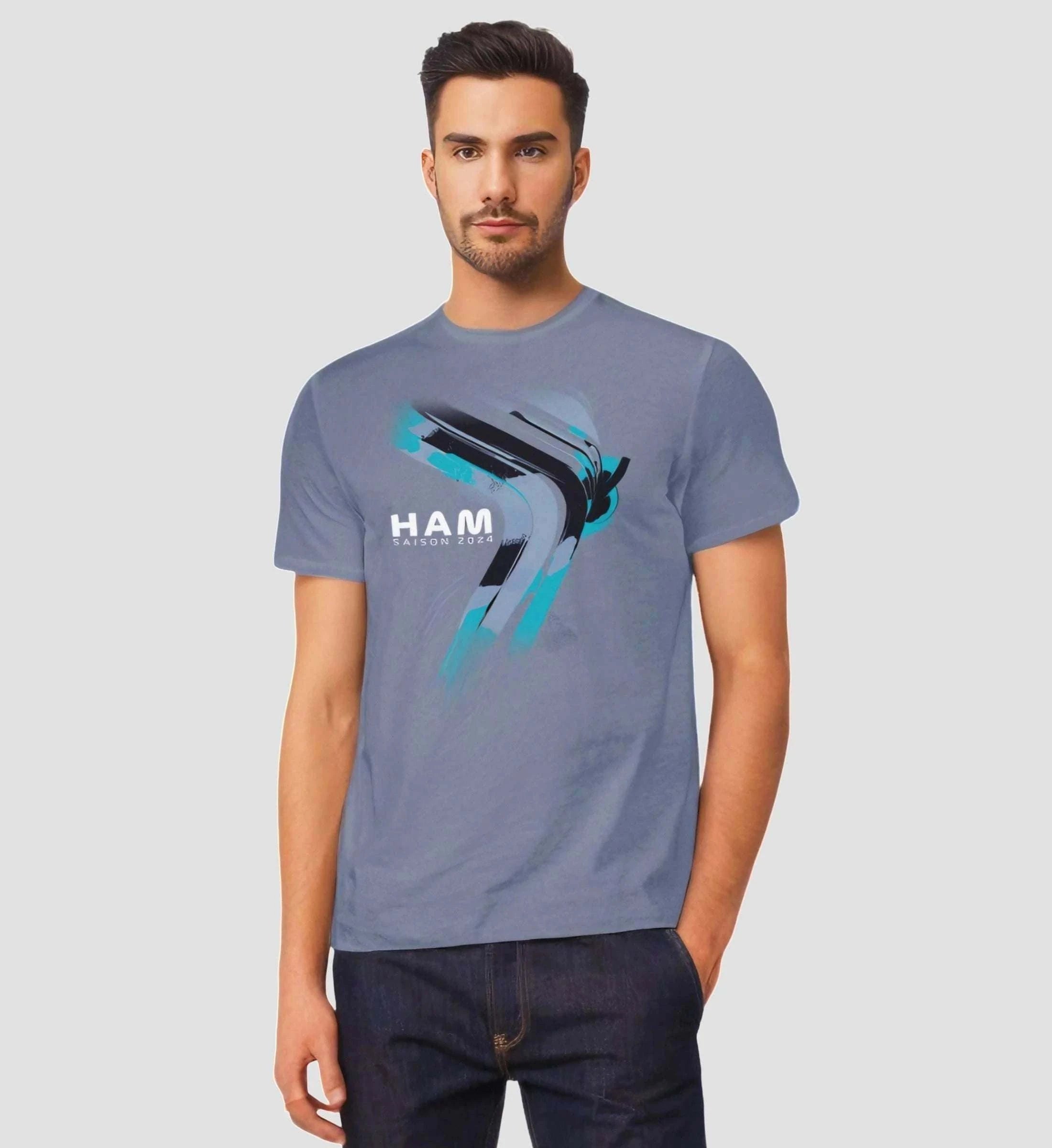 F1 Racing Lewis Hamilton 2024 Limited Edition - Herren Shirt T-Shirt Novawear Pacific Grey S 