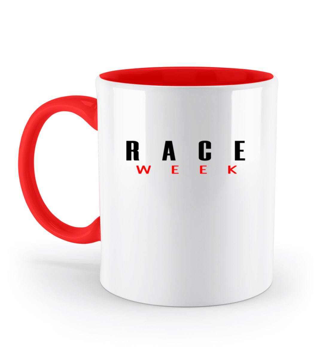 F1 Racing Race Week - Zweifarbige Tasse Tasse Zweifarbig Novawear Rubinrot 330ml 