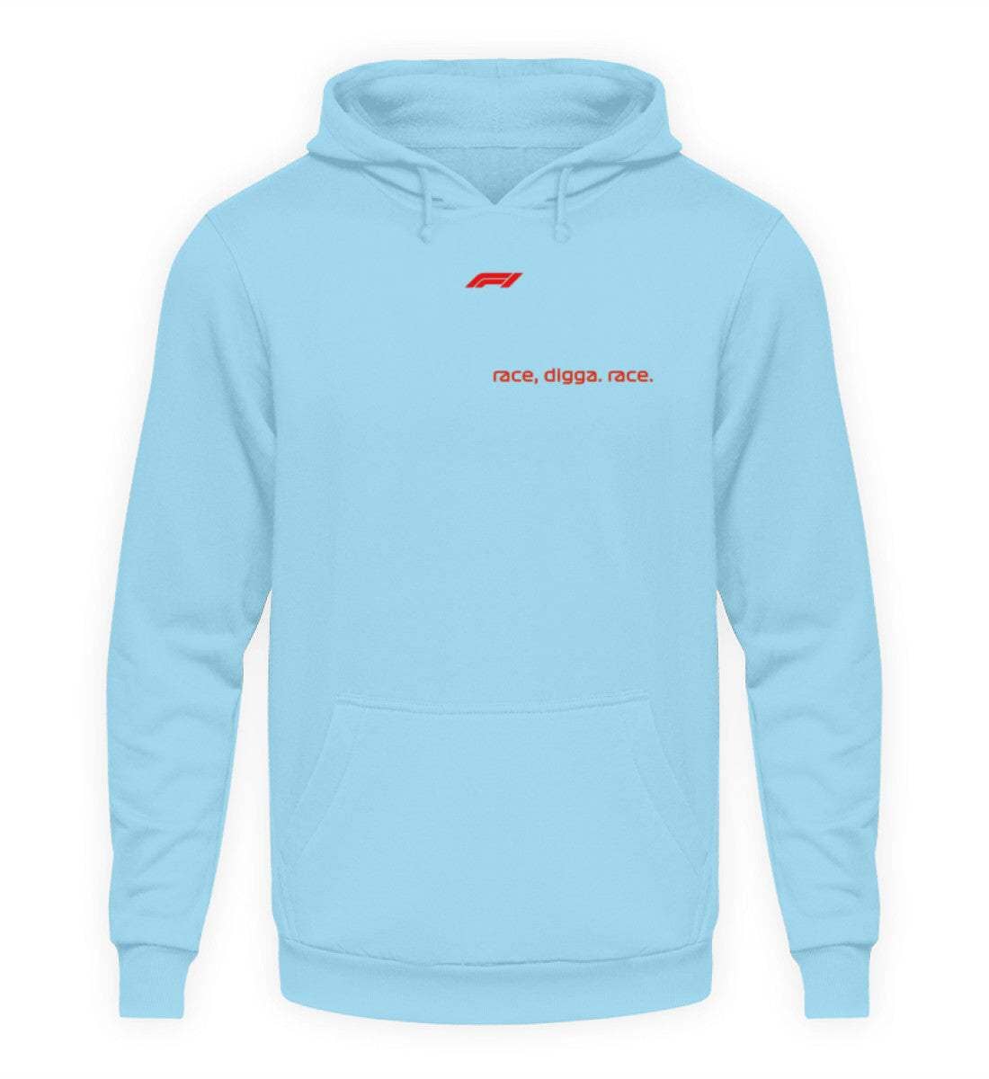 F1 Racing RaceDiggaRace - Unisex Kapuzenpullover Hoodie Hoodie Novawear Himmelblau XS 