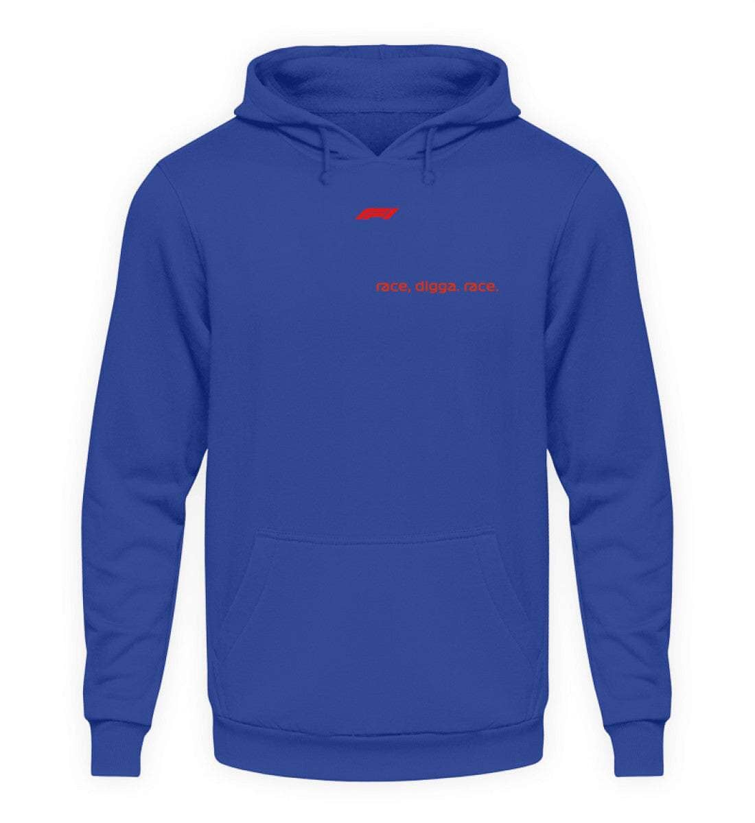 F1 Racing RaceDiggaRace - Unisex Kapuzenpullover Hoodie Hoodie Novawear Royalblau XS 