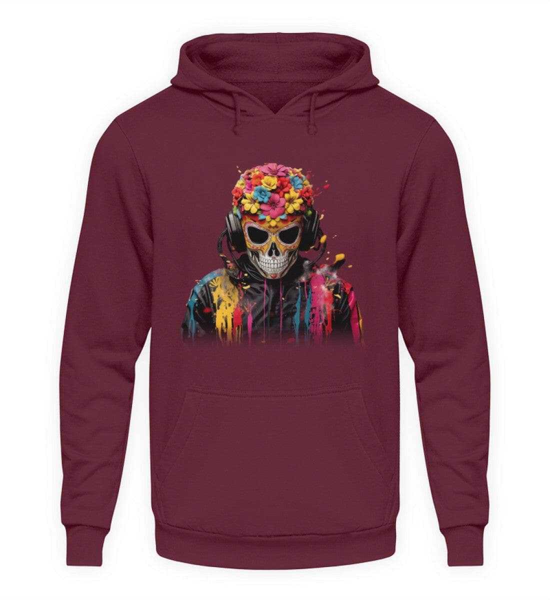 F1 Racing Skull - Unisex Hoodie Hoodie Novawear Burgundy XS 