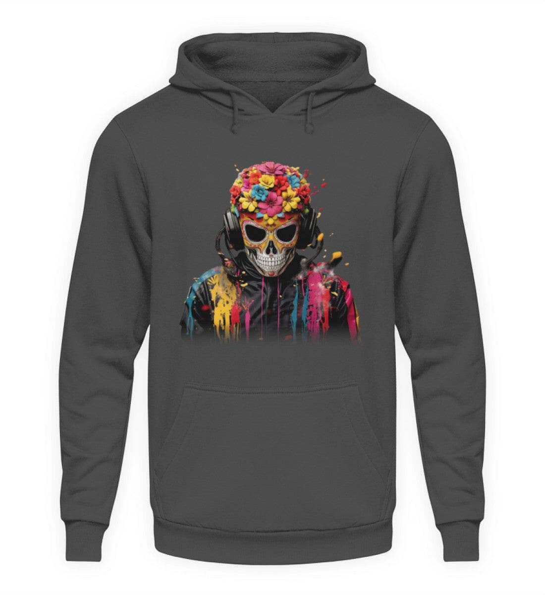 F1 Racing Skull - Unisex Hoodie Hoodie Novawear Steel Grey (Solid) XS 