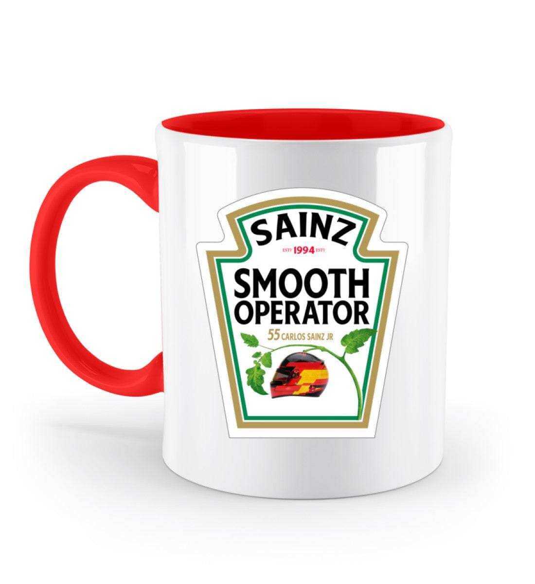 F1 Racing Smooth Operator Sainz - Zweifarbige Tasse Tasse Zweifarbig Novawear Rubinrot 330ml 