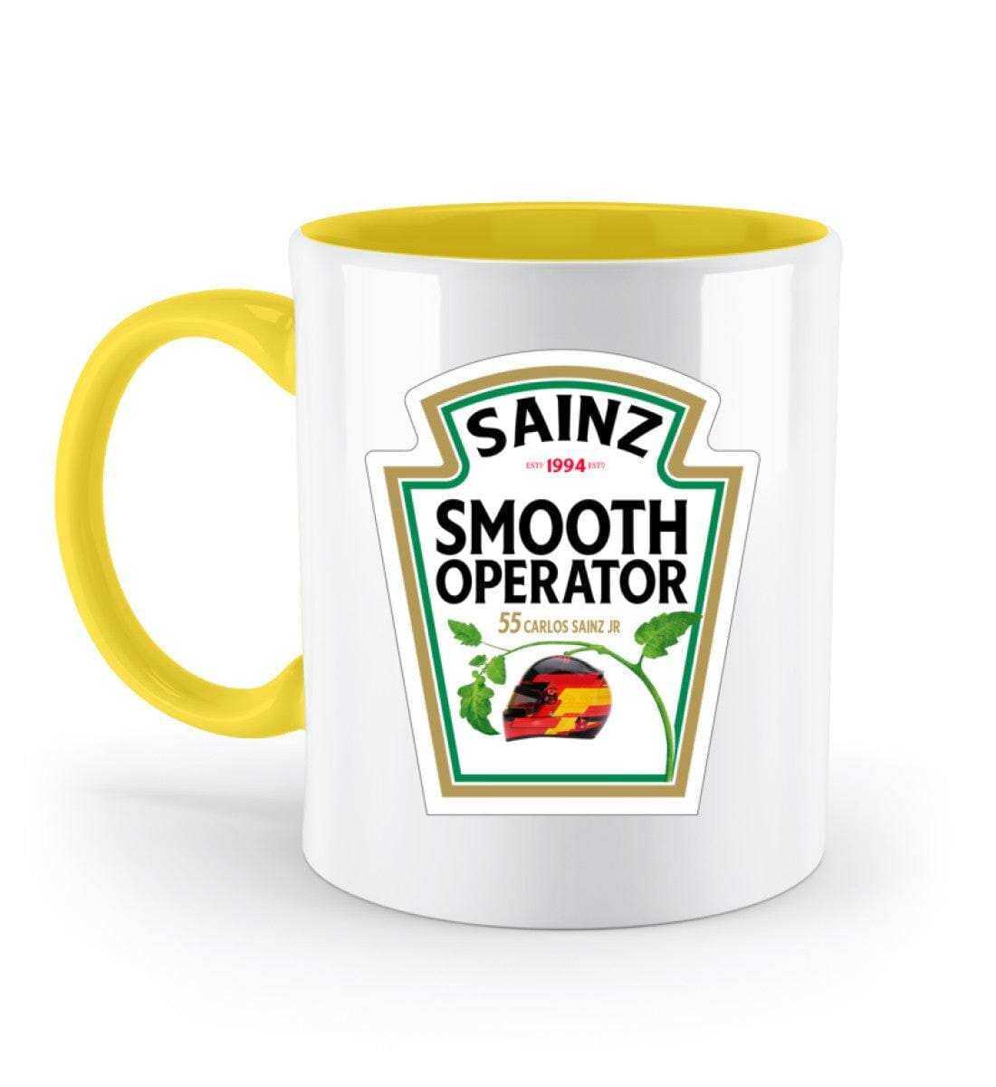 F1 Racing Smooth Operator Sainz - Zweifarbige Tasse Tasse Zweifarbig Novawear Yellow 330ml 