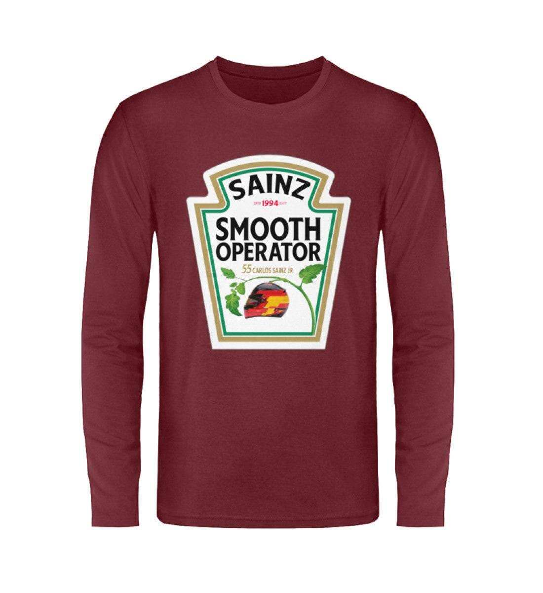 F1 Racing Smooth Operator - Unisex Langarmshirt Langarmshirt Novawear Burgundy S 