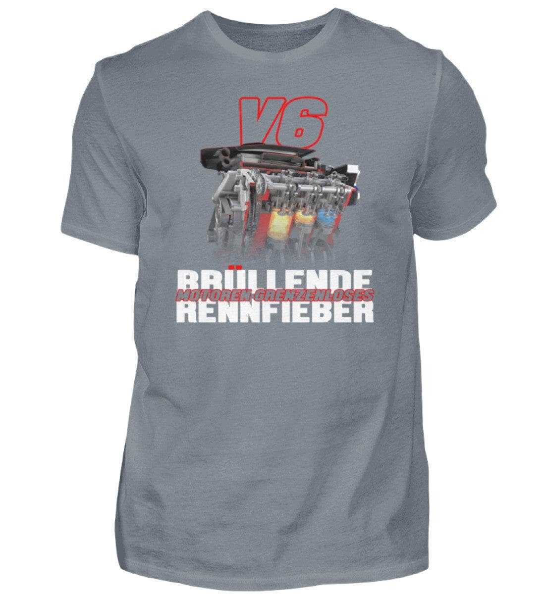 F1 Racing V6 Brüllende Motoren - Unisex Shirt T-Shirt Novawear Pacific Grey S 