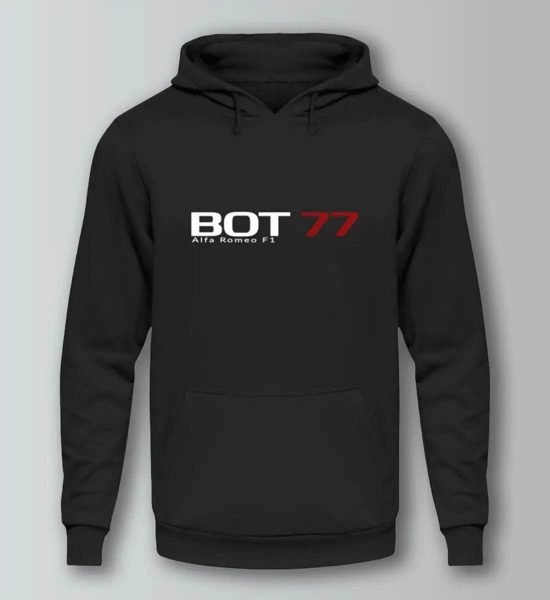 F1 Racing Valtteri Bottas 77 - Unisex Hoodie Kapuzenpullover Novawear Tief Schwarz XS 