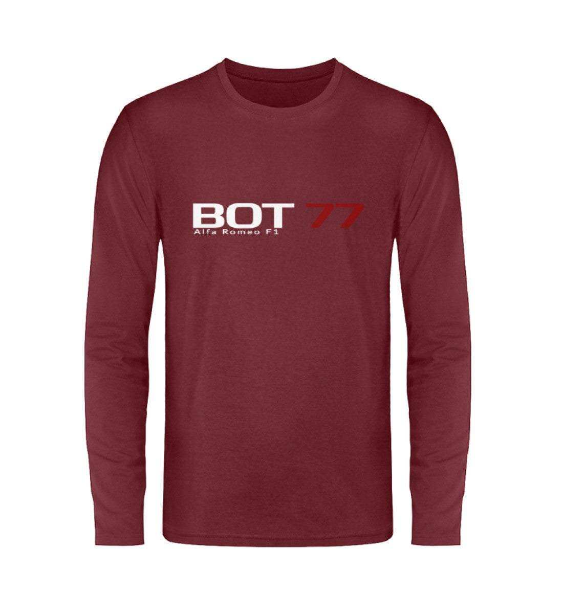 F1 Racing Valtteri Bottas 77 - Unisex Langarmshirt Unisex Langarmshirt Novawear Burgundy S 