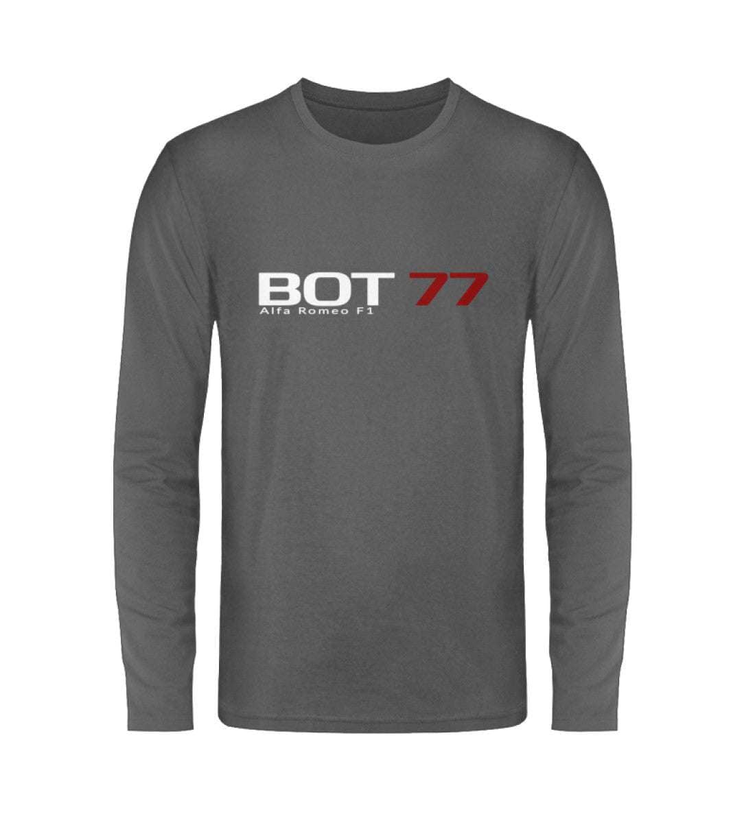 F1 Racing Valtteri Bottas 77 - Unisex Langarmshirt Unisex Langarmshirt Novawear Dunkelgrau S 