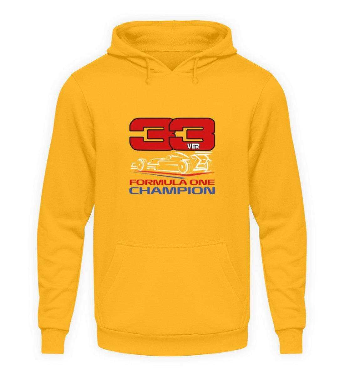 F1 Racing Verstappen 33 - Unisex Hoodie Hoodie Novawear Sonnengelb XS 