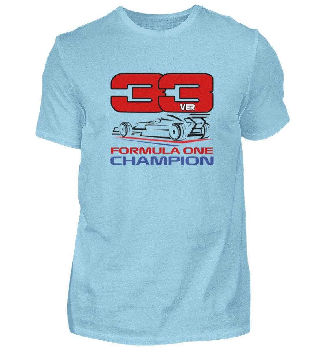 F1 Racing Verstappen 33 - Unisex T-Shirt T-Shirt Novawear Himmelblau XS 