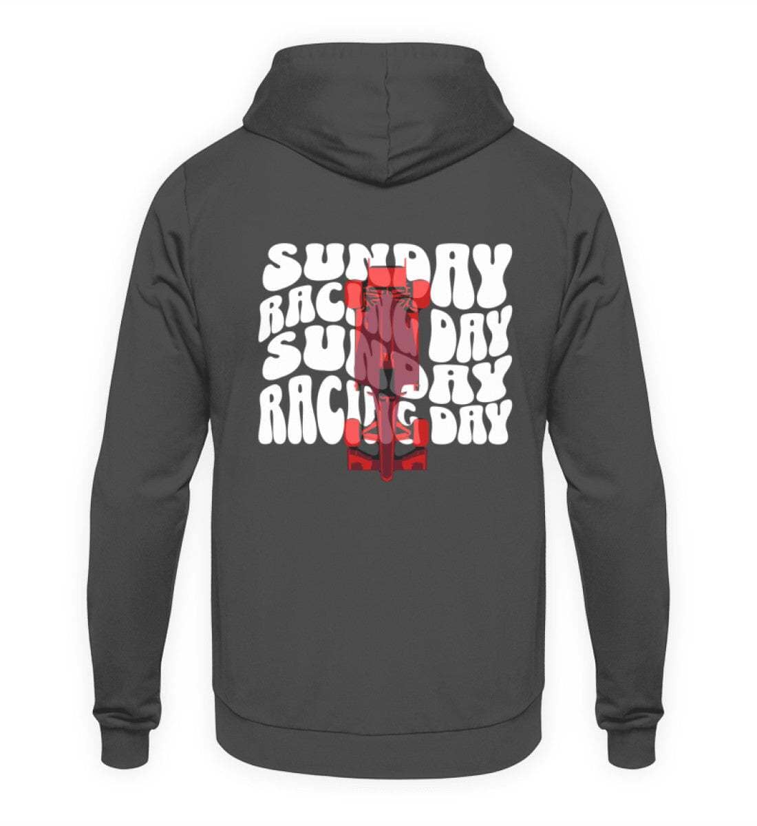 F1 Sunday Racing Day Red | Limited Edition - Unisex Hoodie Hoodie Novawear Steel Grey (Solid) XS 