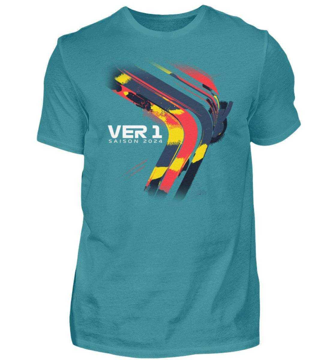 F1 Verstappen Saison 2024 Limited Edition - Unisex Shirt T-Shirt Novawear Diva Blue XS 