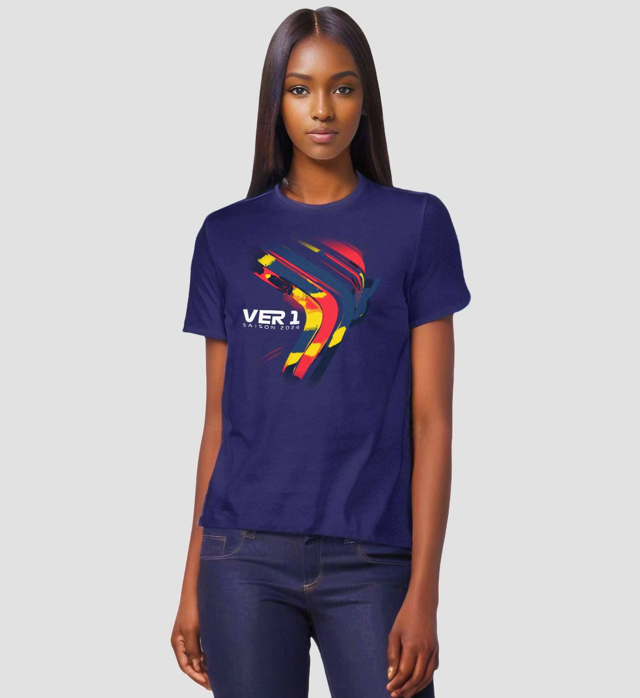 F1 Verstappen Saison 2024 Limited Edition - Unisex Shirt T-Shirt Novawear Navy XS 