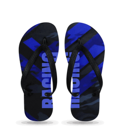Image of FlipFlop Blue Racing - Flip Flops Flip Flops Groß Novawear Navy 44-46 