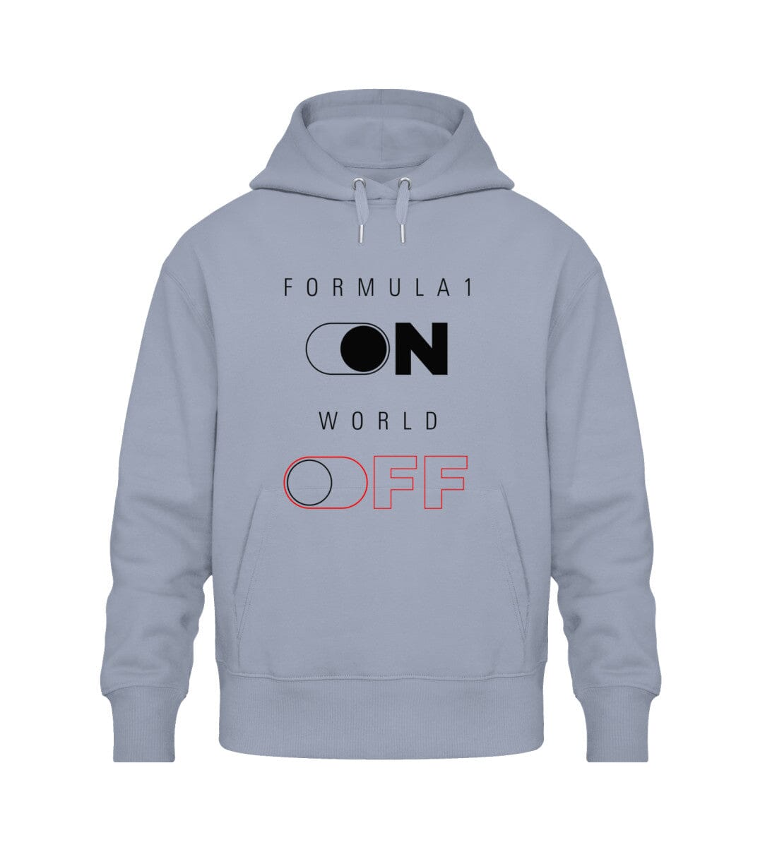 Formula 1 ON/OFF Oversized Hoodie – Nachhaltige Motorsport-Mode (Bio-Baumwolle) Oversized Hoodie Novawear Serene Blue XS 