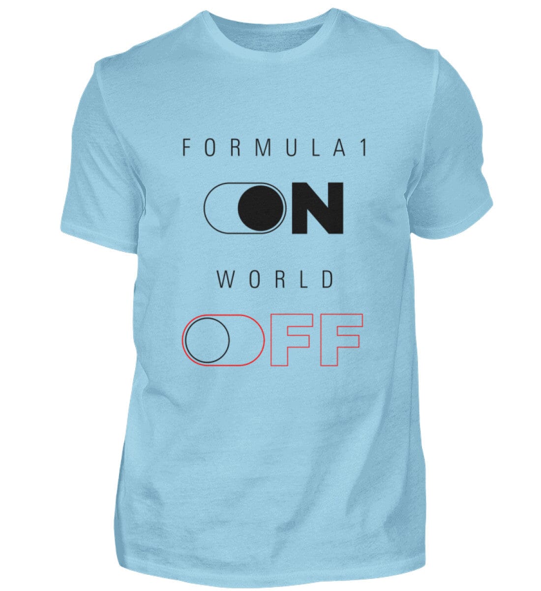 Formula 1 ON/OFF T-Shirt – Motorsport-Style für echte Fans T-Shirt Novawear Sky Blue XS 