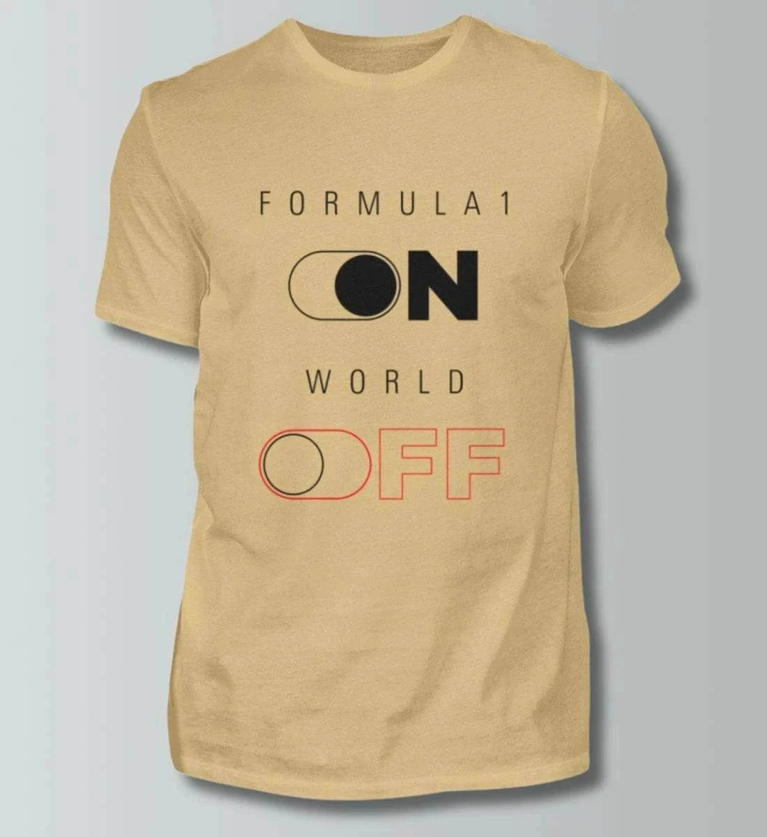 Formula 1 ON/OFF T-Shirt – Motorsport-Style für echte Fans T-Shirts Novawear Sand XS 