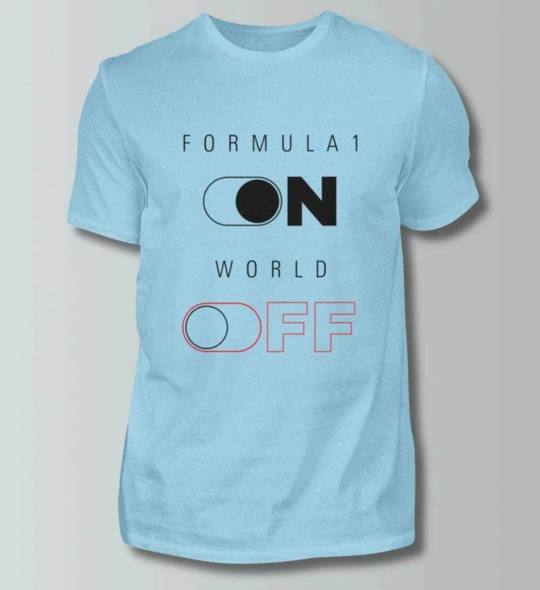 Formula 1 ON/OFF T-Shirt – Motorsport-Style für echte Fans T-Shirts Novawear Sky Blue XS 