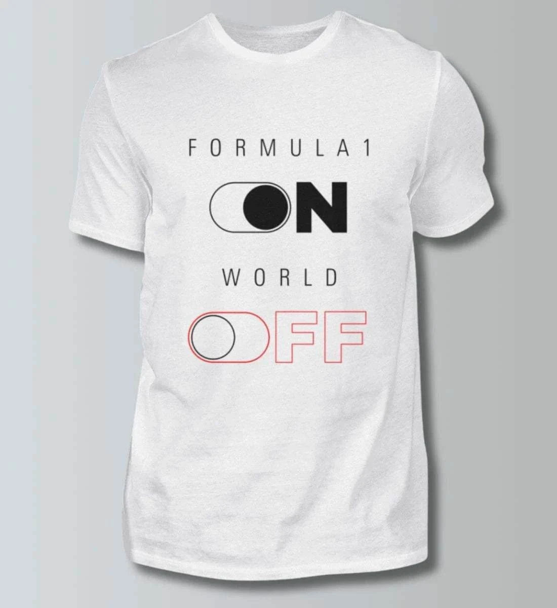 Formula 1 ON/OFF T-Shirt – Motorsport-Style für echte Fans T-Shirts Novawear White S 