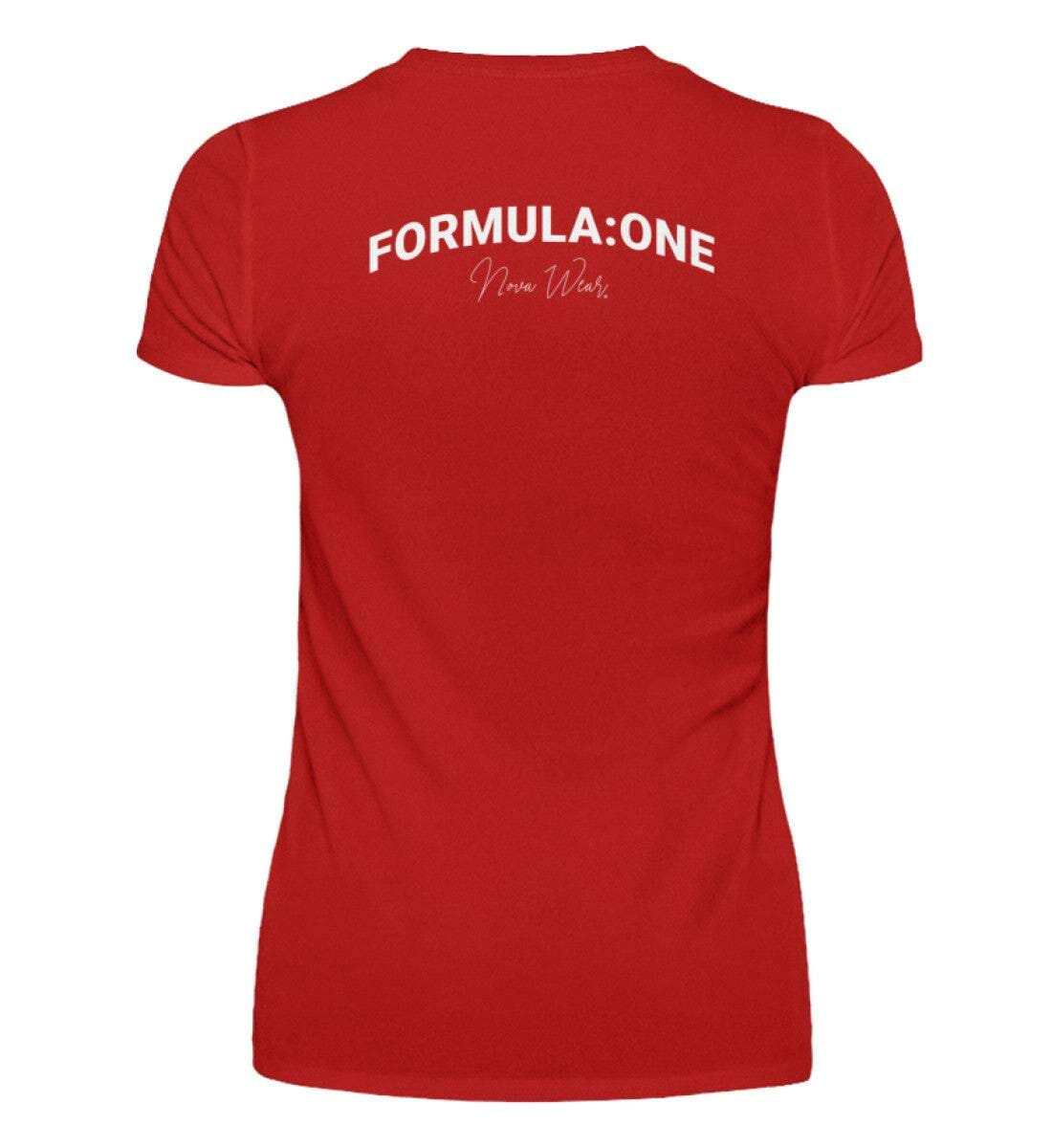 Formula Backprint Damen T-Shirt - Stylisches F1 Shirt | 100% Baumwolle | NOVAWEAR Damen Basic T-Shirt Novawear Red S 