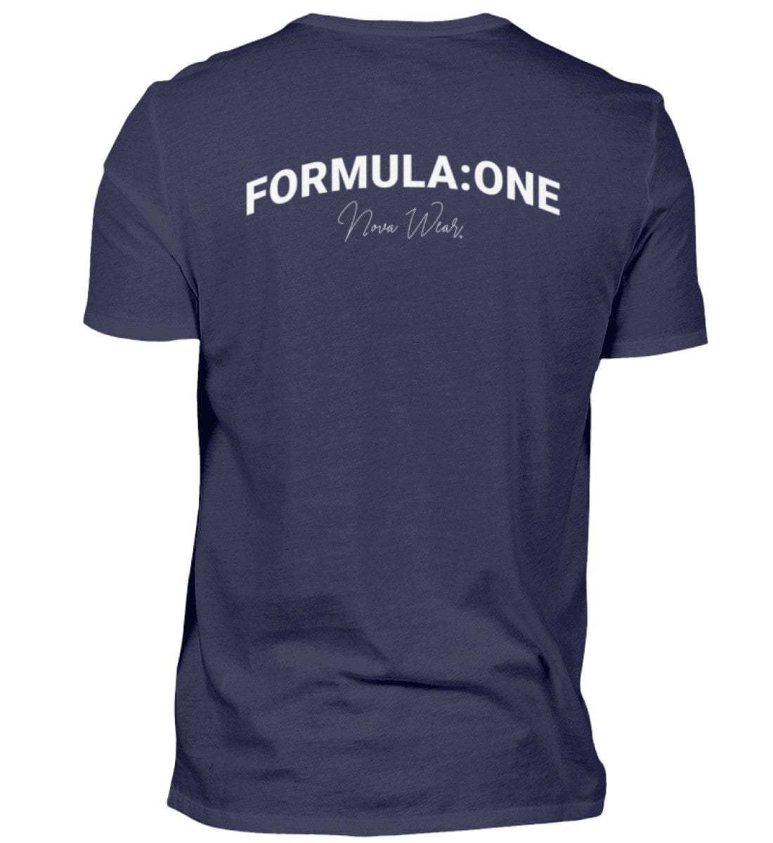 Formula Backprint Herren T-Shirt - Stylisches F1 Shirt | 100% Baumwolle | NOVAWEAR Herren Basic T-Shirt Novawear Navy XS 