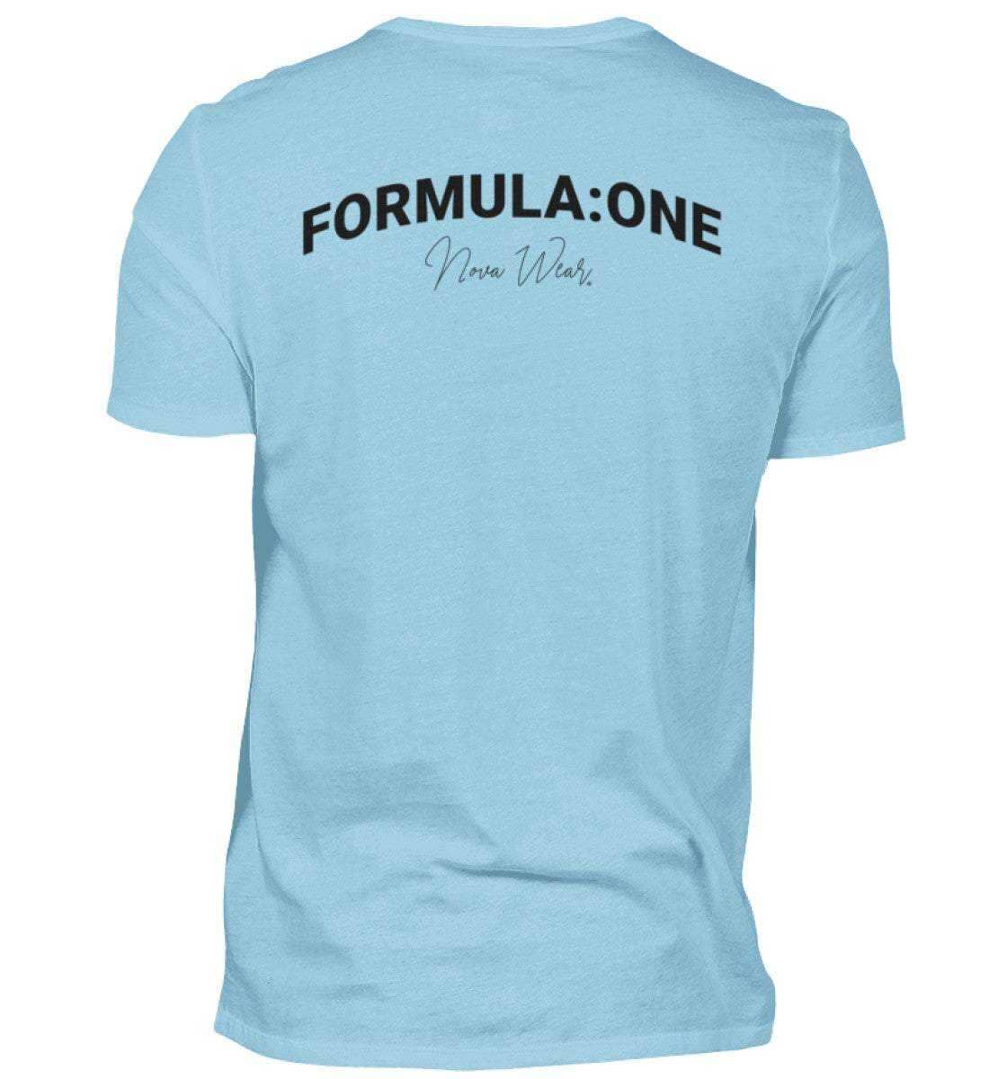 Formula Backprint Herren T-Shirt - Stylisches F1 Shirt | 100% Baumwolle | NOVAWEAR Herren Basic T-Shirt Novawear Sky Blue XS 