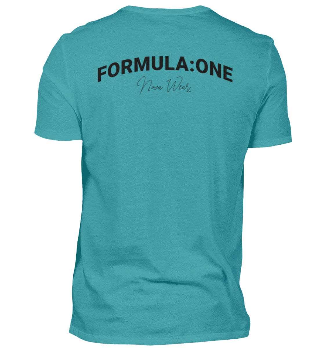 Formula Backprint Herren T-Shirt - Stylisches F1 Shirt | 100% Baumwolle | NOVAWEAR Herren Basic T-Shirt Novawear Swimming Pool XS 