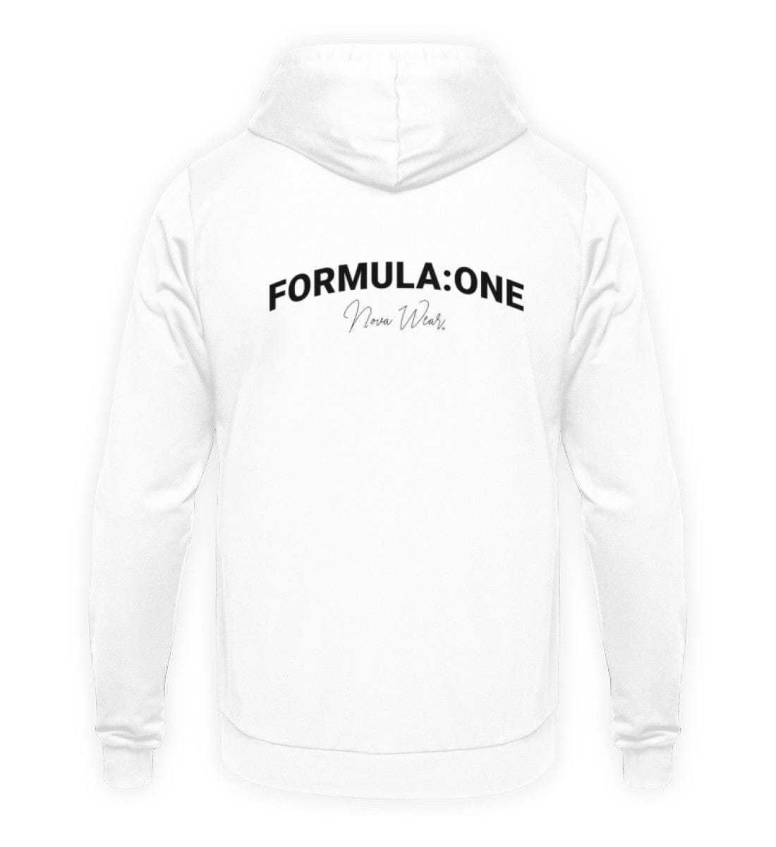 Formula Backprint Unisex Hoodie - Stylischer Kapuzenpullover | NOVAWEAR Unisex Hoodie Novawear Arctic White XS 