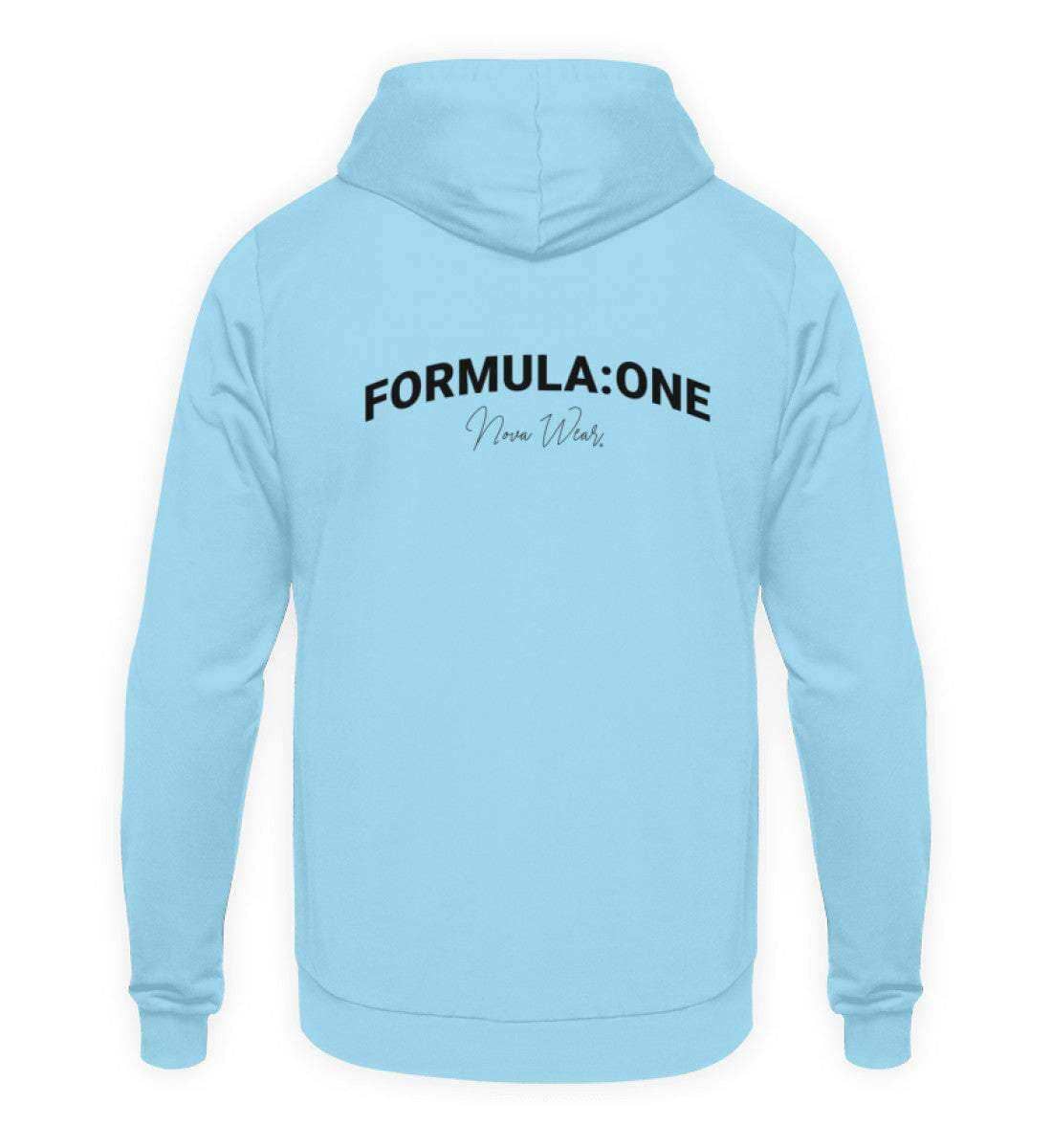 Formula Backprint Unisex Hoodie - Stylischer Kapuzenpullover | NOVAWEAR Unisex Hoodie Novawear Sky Blue XS 