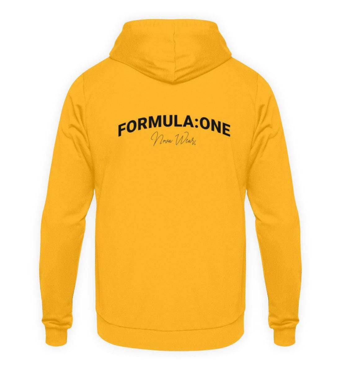 Formula Backprint Unisex Hoodie - Stylischer Kapuzenpullover | NOVAWEAR Unisex Hoodie Novawear Sun Yellow XS 