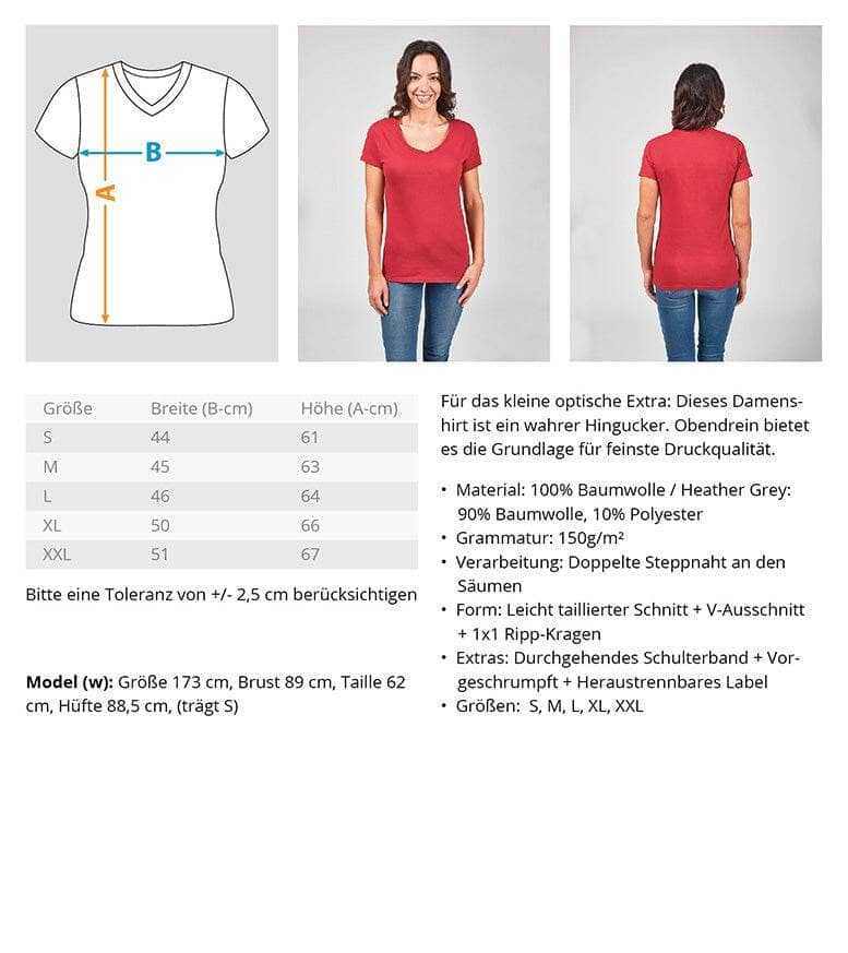 Formula Backprint V-Neck Damen T-Shirt - Stylisches F1 Shirt | 100% Baumwolle | NOVAWEAR V-Neck Damenshirt Novawear 