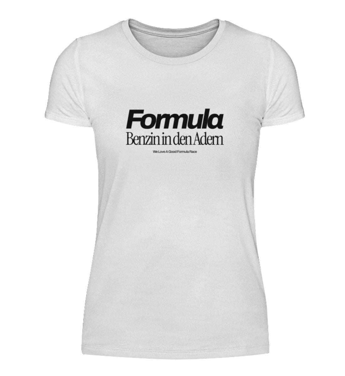 Formula - Benzin in den Adern Damen T-Shirt - Stylisches F1 Shirt | 100% Baumwolle | NOVAWEAR Damen Basic T-Shirt Novawear White S 