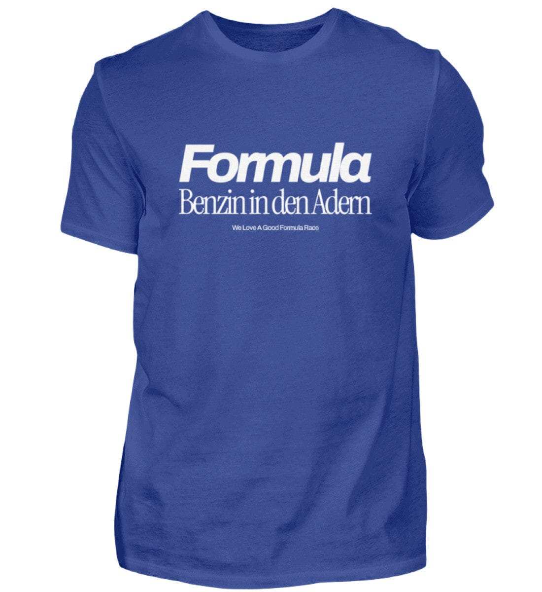 Formula - Benzin in den Adern Herren T-Shirt - Stylisches F1 Shirt | 100% Baumwolle | NOVAWEAR Herren Basic T-Shirt Novawear Royal Blue XS 