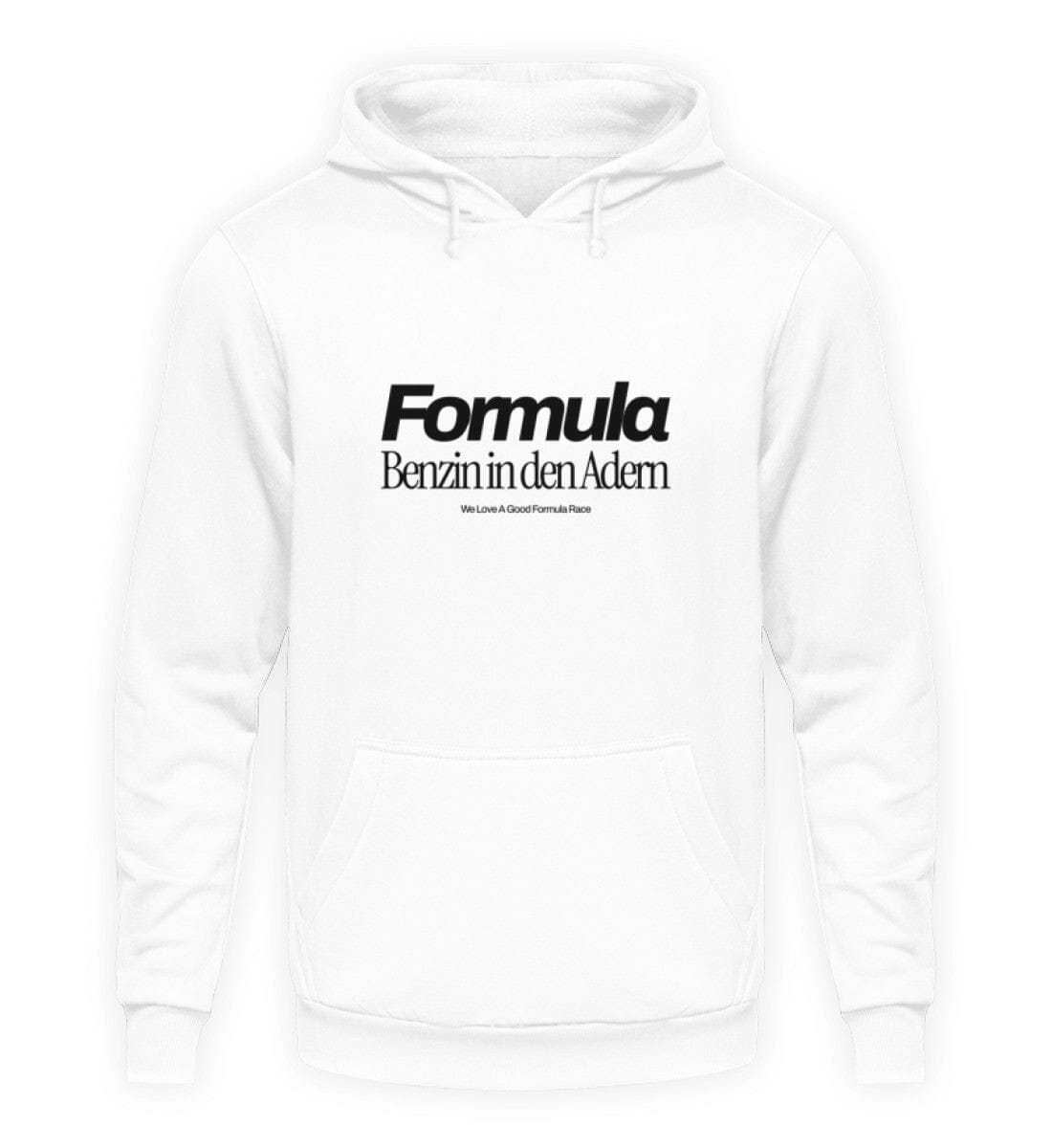 Formula - Benzin in den Adern Unisex Hoodie - Stylischer Kapuzenpullover | NOVAWEAR Unisex Hoodie Novawear Arctic White XS 