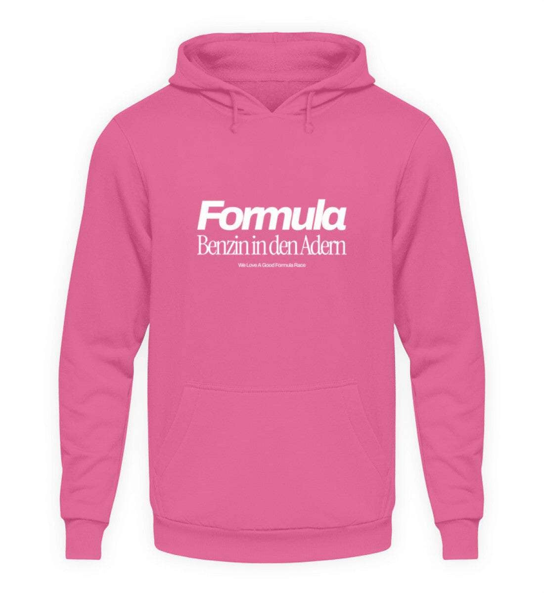 Formula - Benzin in den Adern Unisex Hoodie - Stylischer Kapuzenpullover | NOVAWEAR Unisex Hoodie Novawear Candyfloss Pink S 