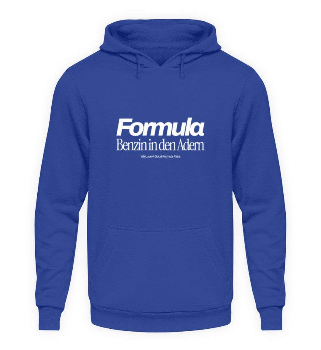 Formula - Benzin in den Adern Unisex Hoodie - Stylischer Kapuzenpullover | NOVAWEAR Unisex Hoodie Novawear Royal Blue XS 