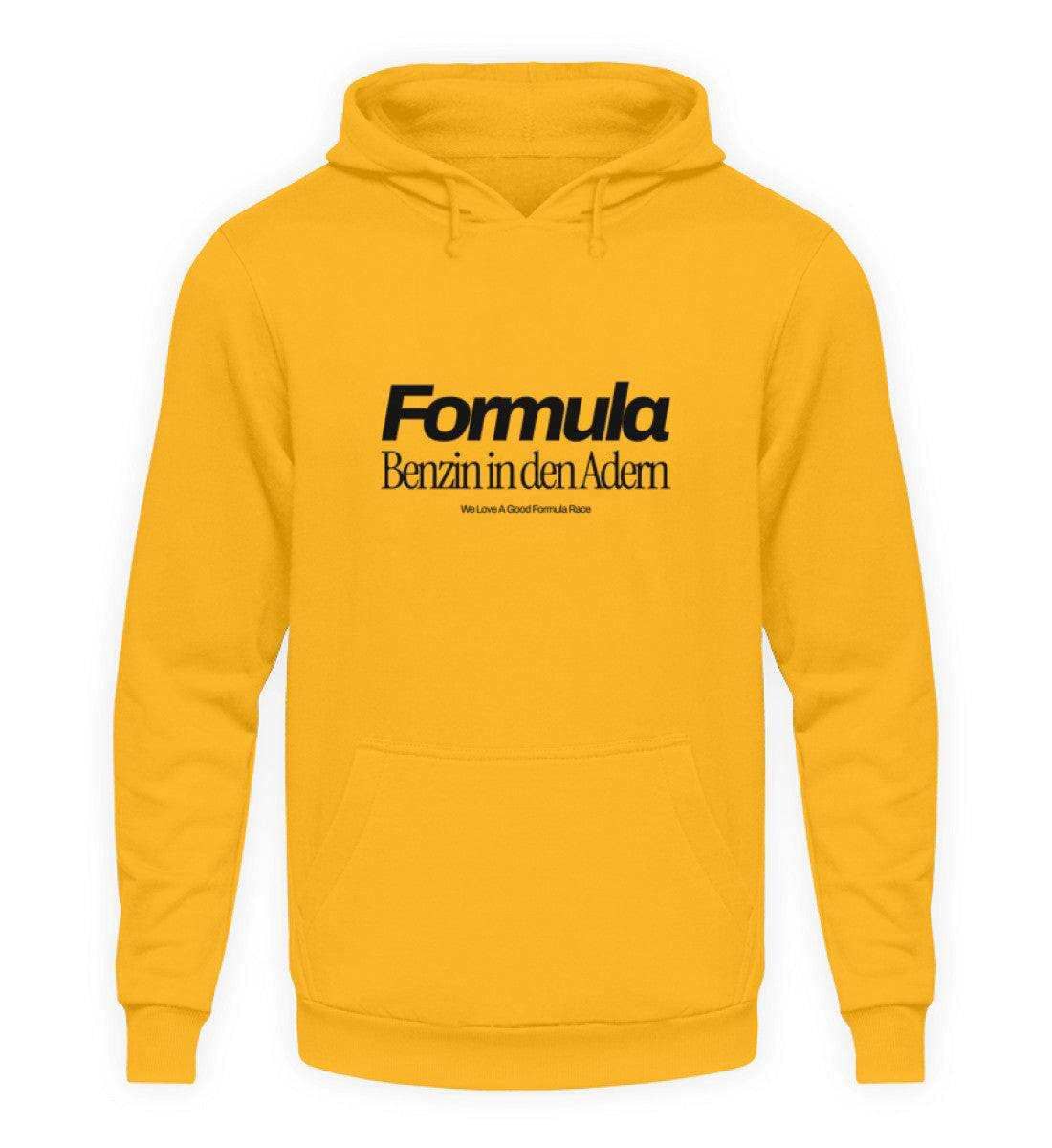 Formula - Benzin in den Adern Unisex Hoodie - Stylischer Kapuzenpullover | NOVAWEAR Unisex Hoodie Novawear Sun Yellow XS 