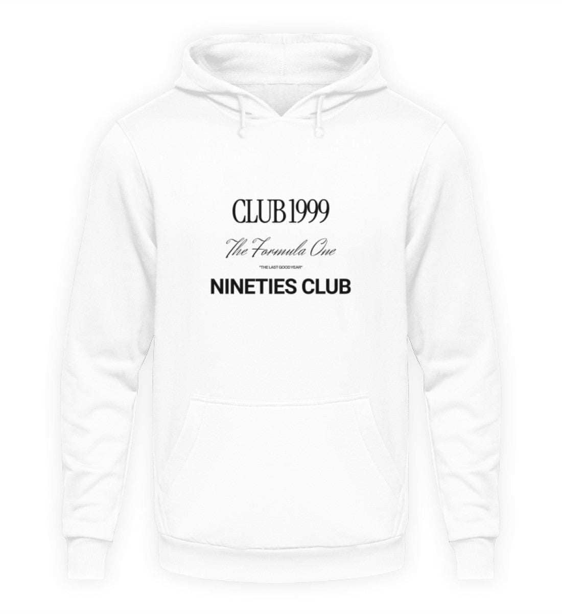 Formula One Club 1999 Unisex Hoodie - Stylischer Kapuzenpullover | NOVAWEAR Unisex Hoodie Novawear Arctic White XS 