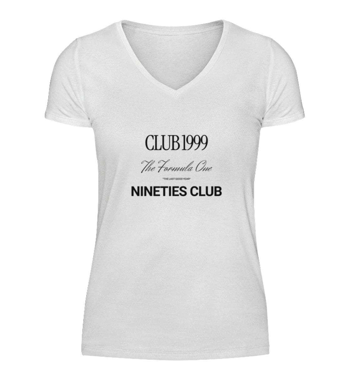 Formula One Club 1999 V-Neck Damen T-Shirt - Stylisches F1 Shirt | 100% Baumwolle | NOVAWEAR V-Neck Damenshirt Novawear White S 