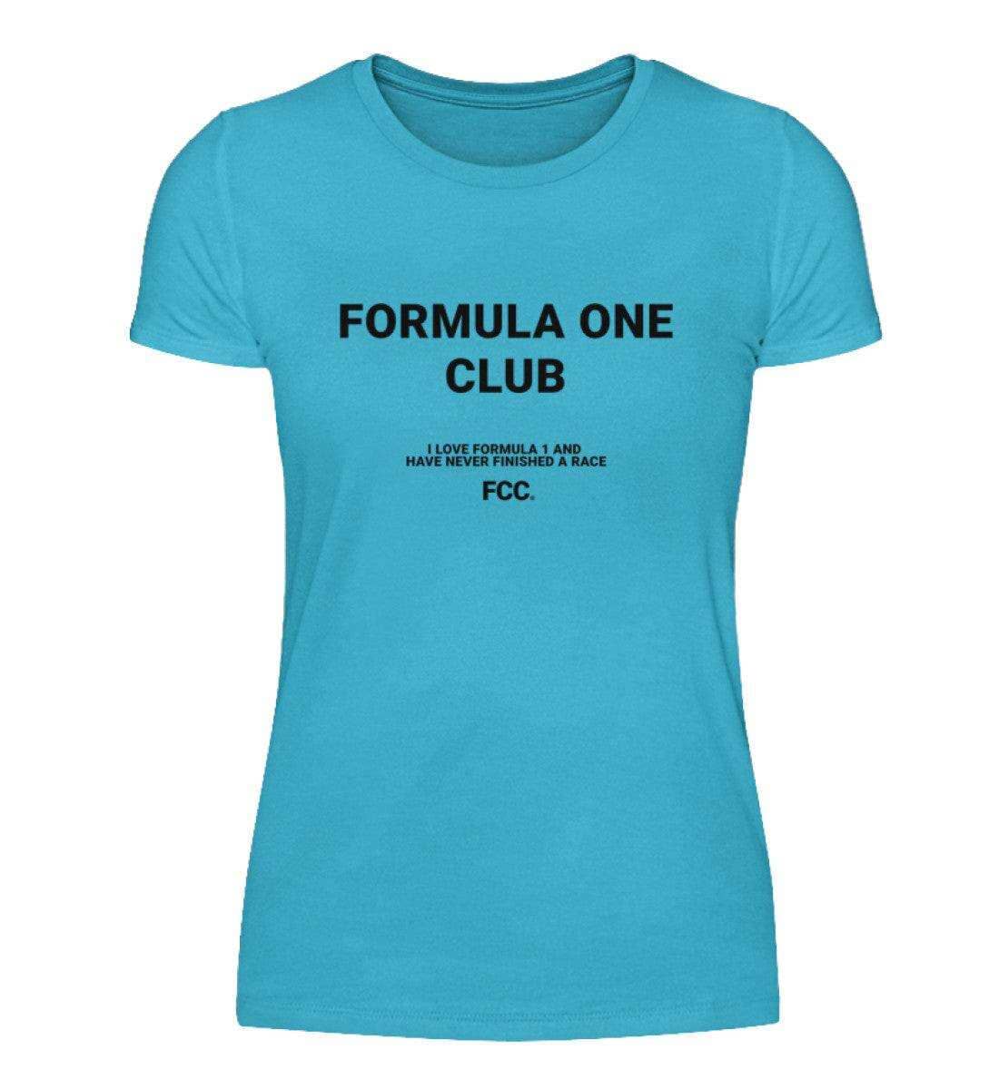 Formula One Club Damen T-Shirt - Stylisches F1 Shirt | 100% Baumwolle | NOVAWEAR Damen Basic T-Shirt Novawear Caribbean Blue S 