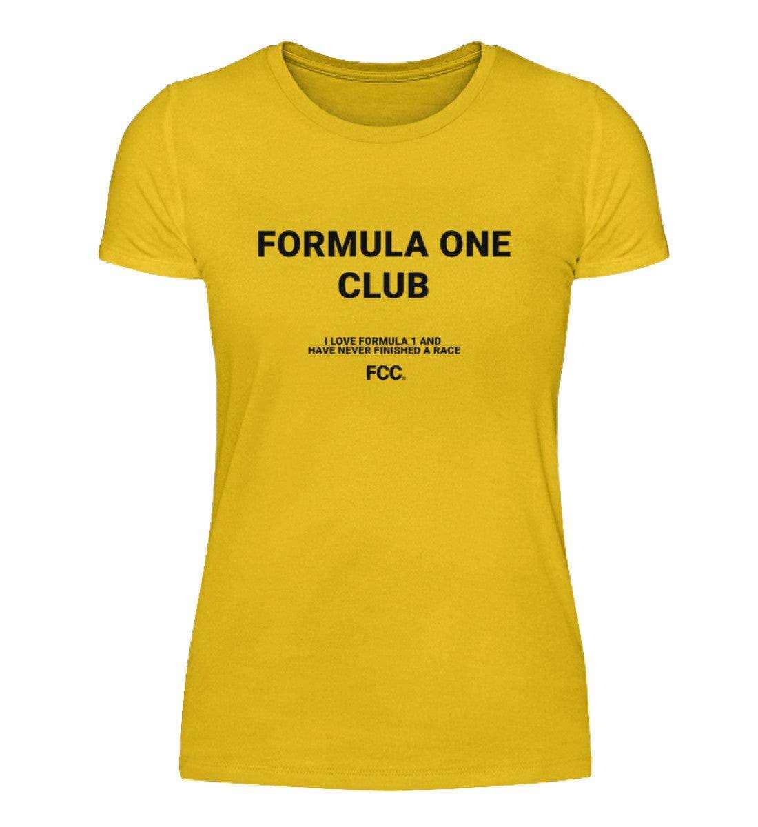 Formula One Club Damen T-Shirt - Stylisches F1 Shirt | 100% Baumwolle | NOVAWEAR Damen Basic T-Shirt Novawear Lemon Yellow S 