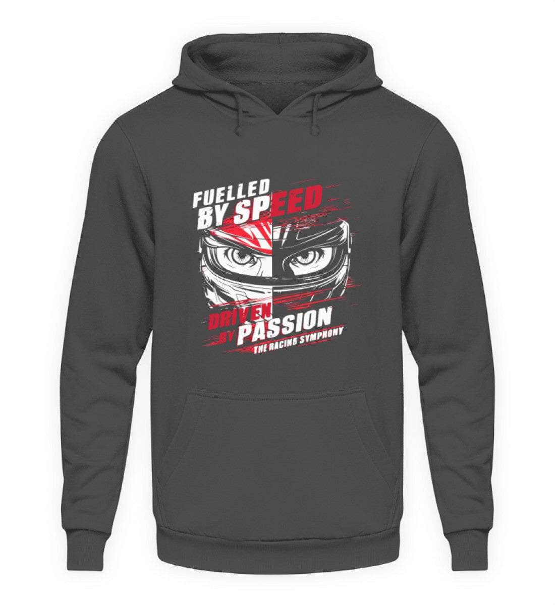 Fuelled by Speed - Driven by Passion - Unisex Hoodie Hoodie Novawear Steel Grey (Solid) XS 