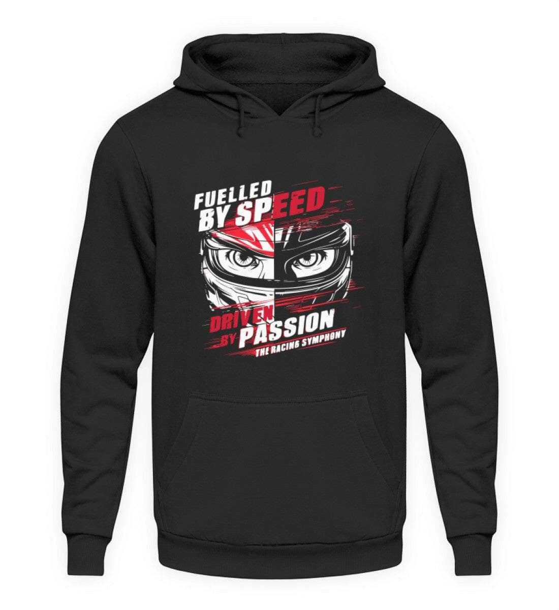 Fuelled by Speed - Driven by Passion - Unisex Hoodie Hoodie Novawear Tief Schwarz XS 