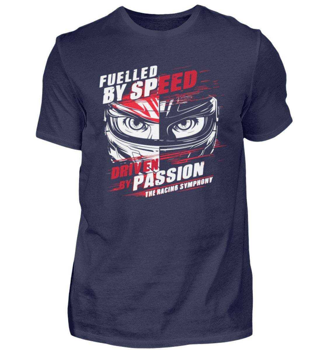 Fuelled by Speed - Driven by Passion - Unisex Shirt T-Shirt Novawear Navy XS 