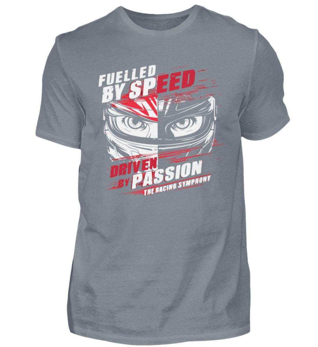 Fuelled by Speed - Driven by Passion - Unisex Shirt T-Shirt Novawear Pacific Grey S 