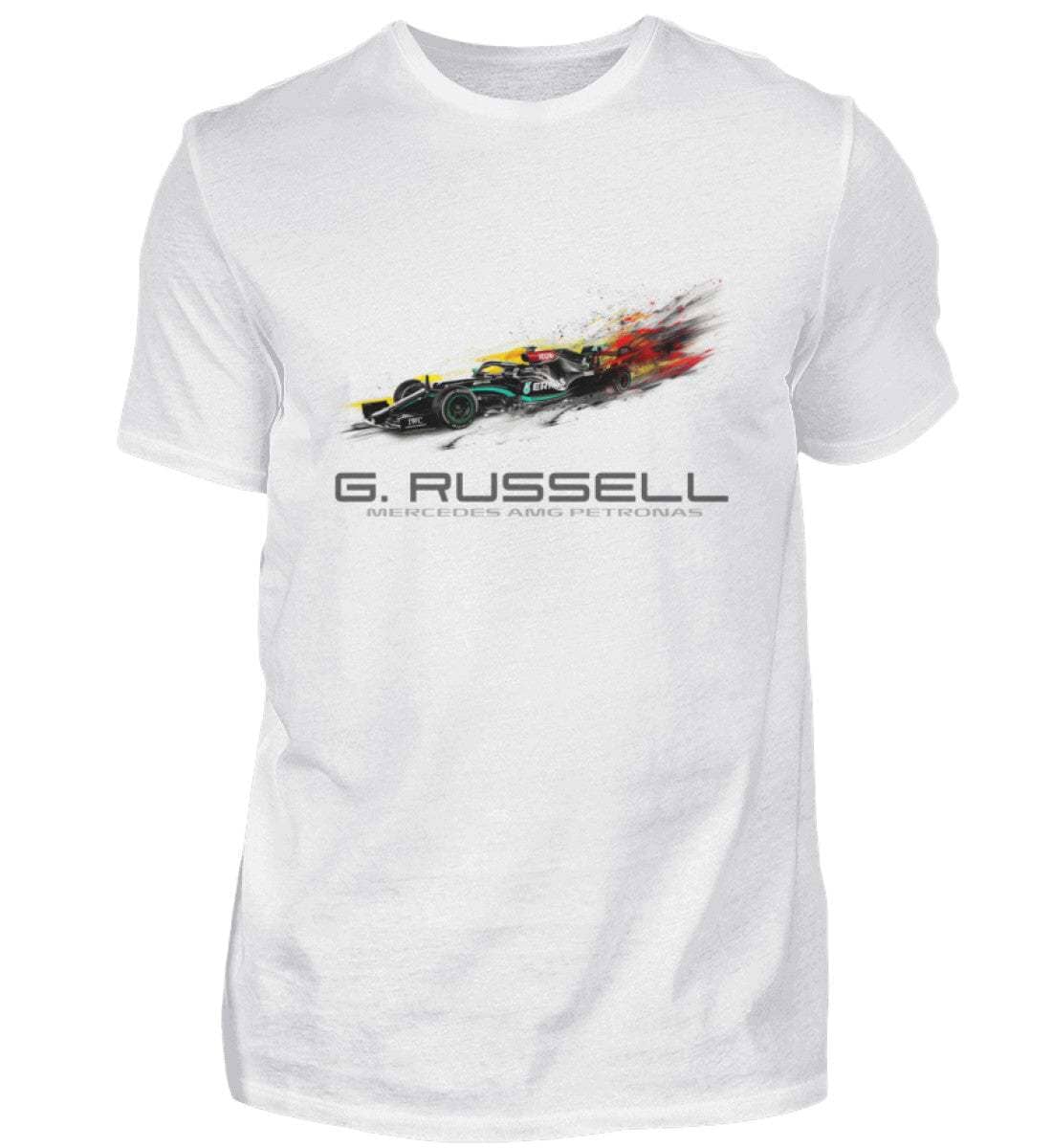 George Russell Mercedes AMG Petronas - Unisex Shirt T-Shirt Novawear White S 