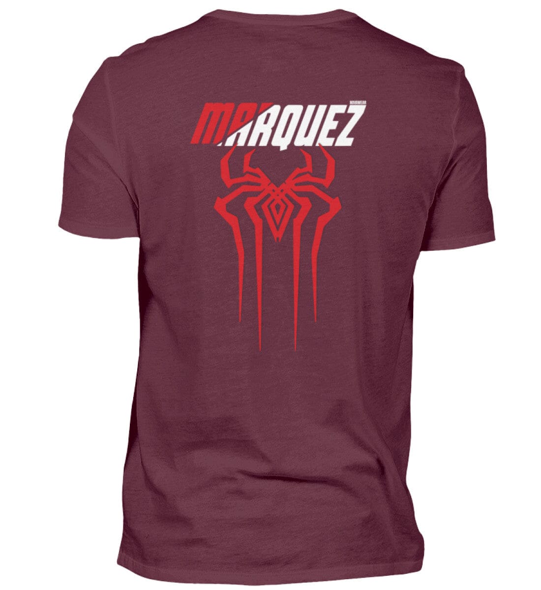 Marc Marquez Backprint - T-Shirt Herren Basic T-Shirt Novawear Burgundy S 